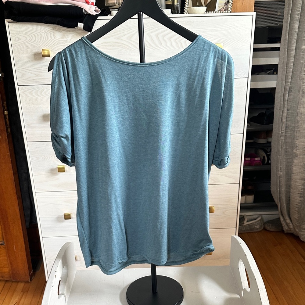 Stylish Teal Long Sleeve Women's Top